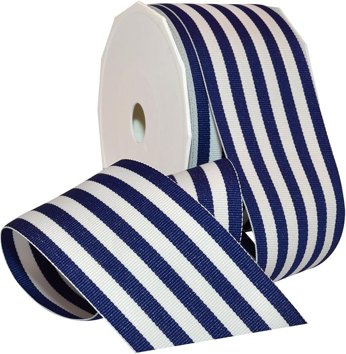 Morex Ribbon Striped Polyester Grosgrain Ribbon, Party Decorations, Gift Wrapping, Fun Patterns, ... | Amazon (US)