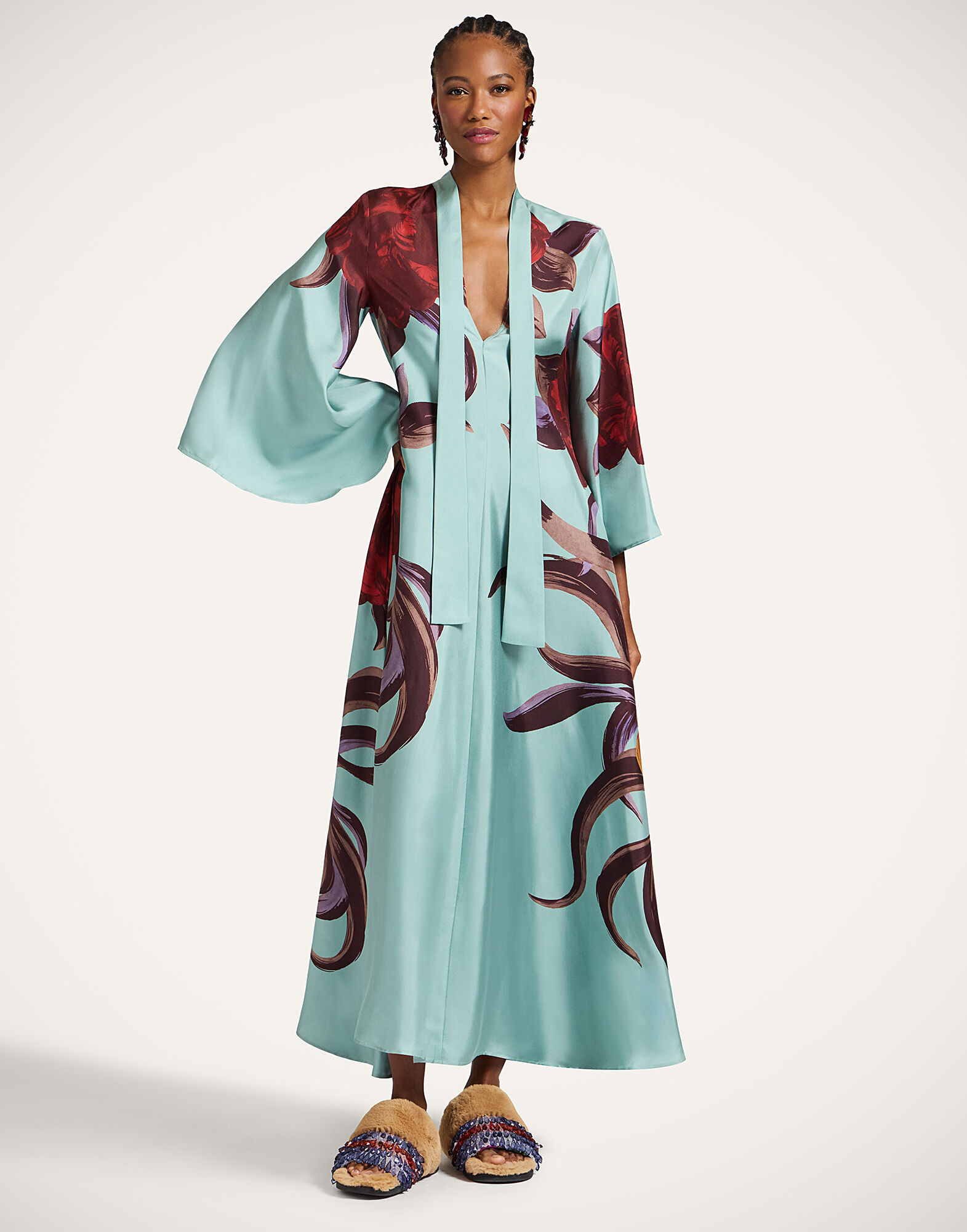 Magnifico Dress in Peony Placée Light Blue for Women | La DoubleJ | La DoubleJ