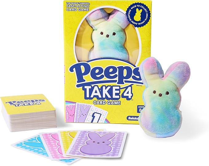 Peeps® Take 4 by Relatable – Fast, Cute Family Card Game with Exclusive Peeps® Bunny Plush, F... | Amazon (US)