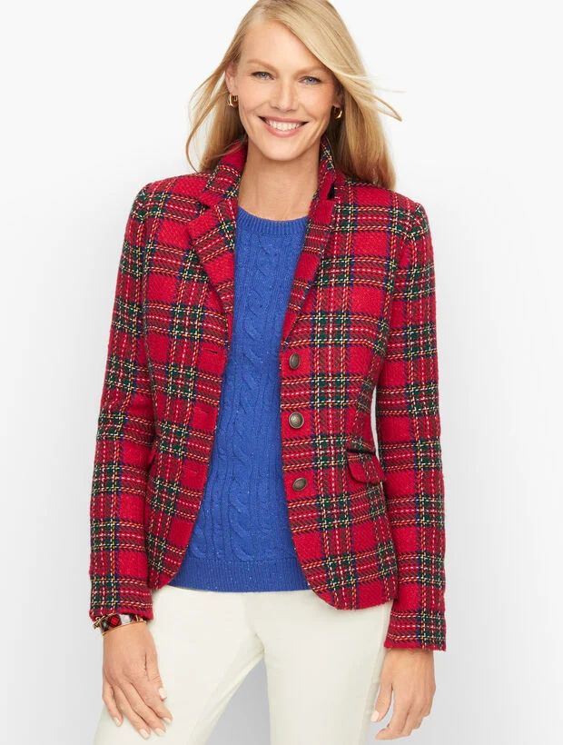 Holiday Plaid Blazer | Talbots