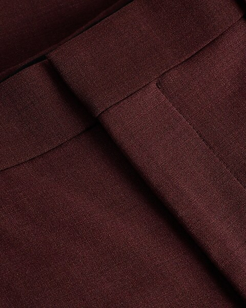 Classic Burgundy Wool-Blend Modern Tech Suit Pant | Express