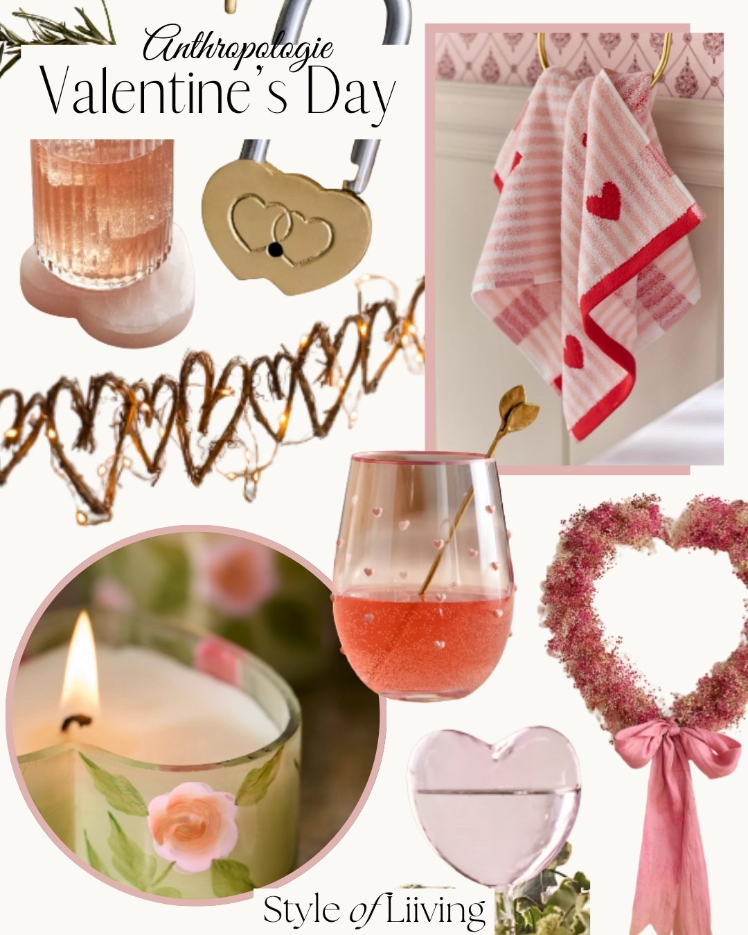 Valentines Day from Anthropologie. Stemless wine glasses, heart shaped coasters, wreathes, hand towels, bath towels, lock and key, vase, candles, garland.
#vday #valentinesday #anthropologie 

#LTKSaleAlert #LTKHome #LTKValentine