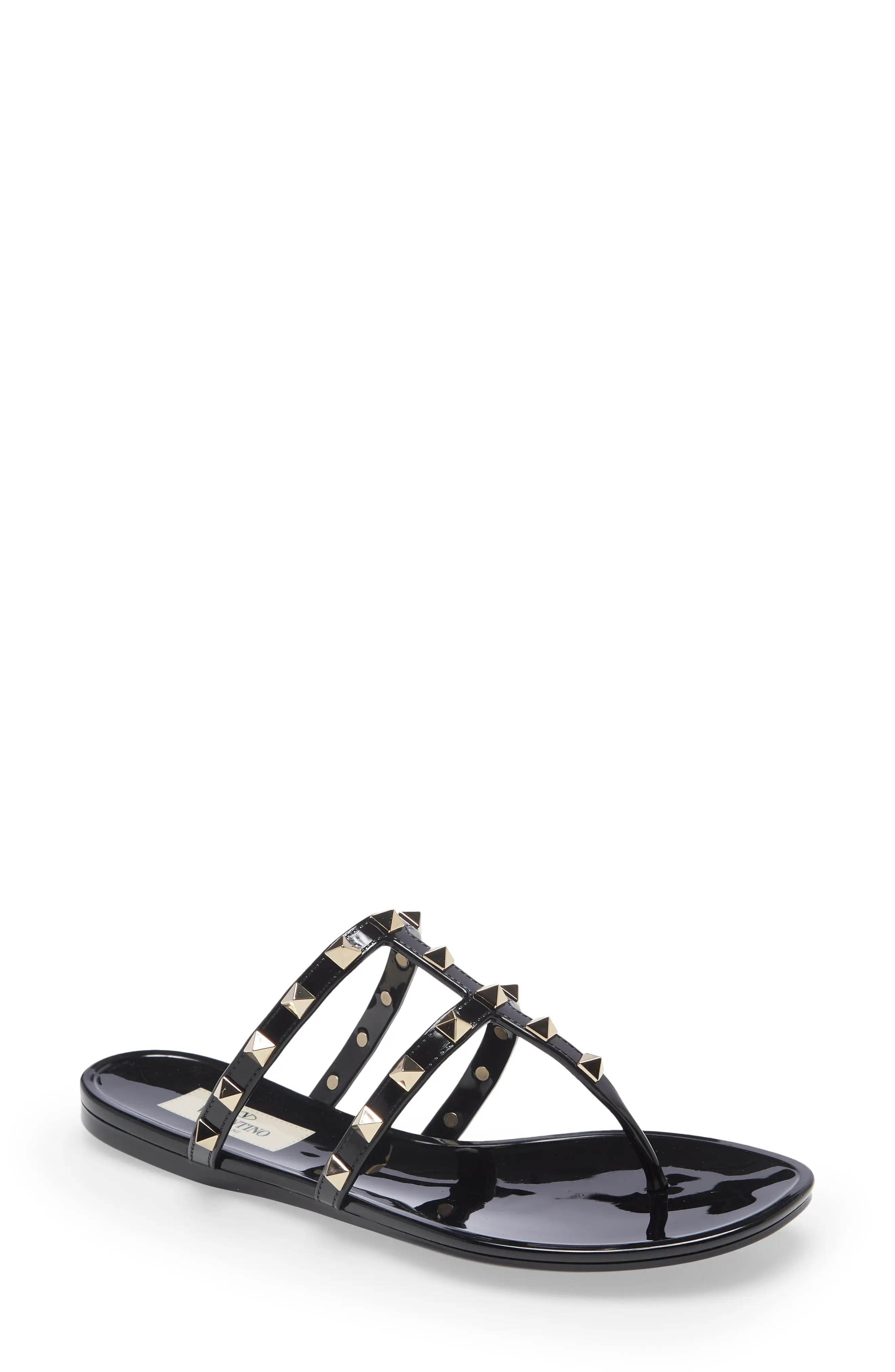 Valentino Garavani Rockstud Jelly Sandal in Nero at Nordstrom, Size 6Us | Nordstrom