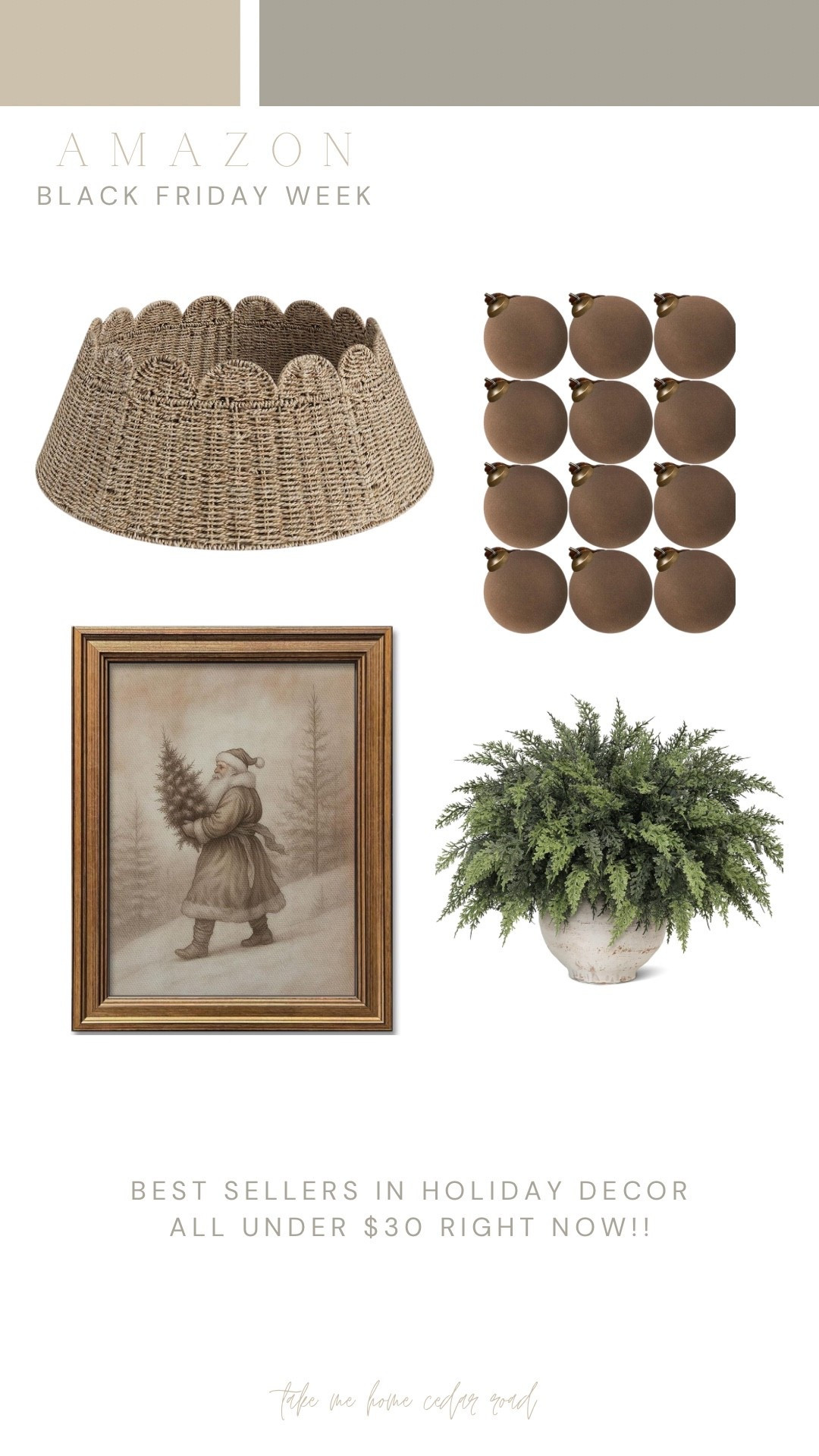 Under $30 Amazon best holiday decor finds!!! These are all so good

Christmas decor, holiday decor, Christmas greenery, nutcracker decor, Christmas ribbon, Christmas ornament, Christmas bells, winter decor, holiday decor, neutral Christmas , Christmas wreath, Christmas tree collar, Christmas tree skirt, Christmas art, winter art, neutral ornaments 

#LTKHoliday #LTKCyberWeek #LTKSaleAlert