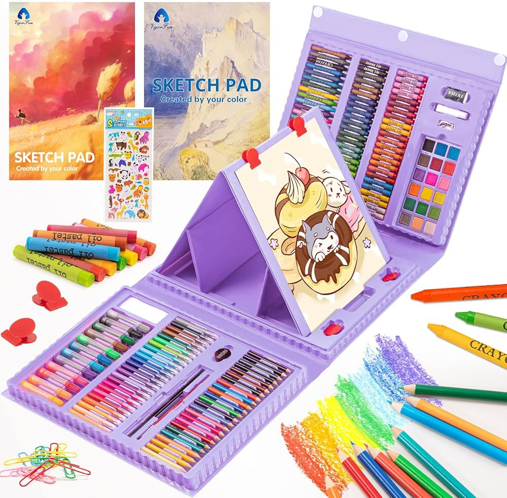 Art Supplies, 240-Piece Drawing Art Kit, Gifts for Girls Boys Teens, Art Set Crafts Case with Dou... | Amazon (US)
