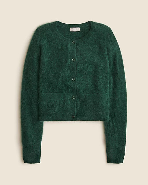 Brushed cashmere fitted cardigan sweater | J. Crew US