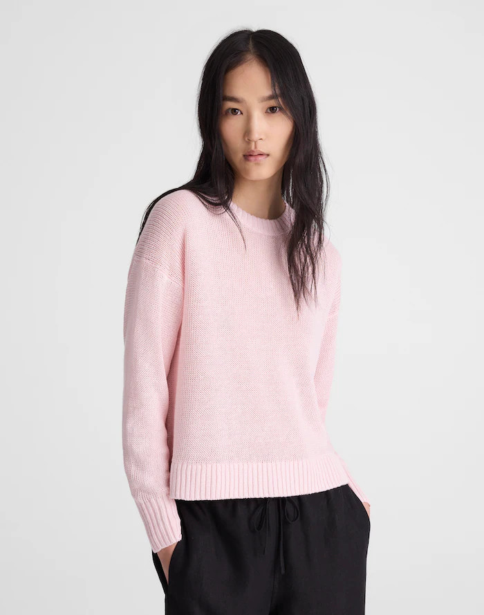 Linen Drop-Shoulder Sweater | Madewell