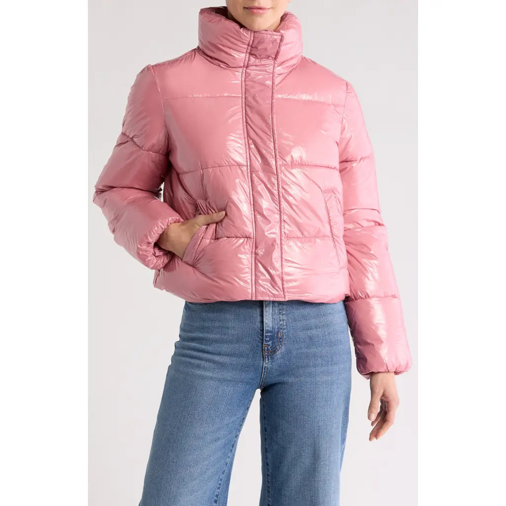 Noize Coco Crop Water Resistant Puffer Jacket in Dusty Pink at Nordstrom Rack, Size Xx-Large | Nordstrom Rack