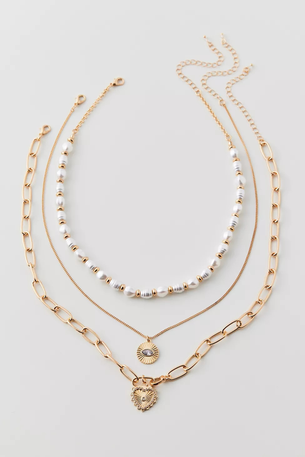 Alina Pearl Layering Necklace Set | Urban Outfitters (US and RoW)