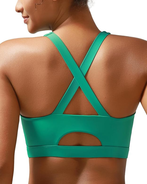 RUNNING GIRL Sports Bra for Women High Support,Molded Cup Strappy Running Sports Bras Workout Yog... | Amazon (US)