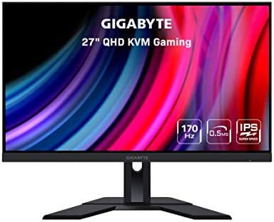 GIGABYTE M27Q 27" 170Hz 1440P -KVM Gaming Monitor, 2560 x 1440 SS IPS Display, 0.5ms (MPRT) Respo... | Amazon (US)