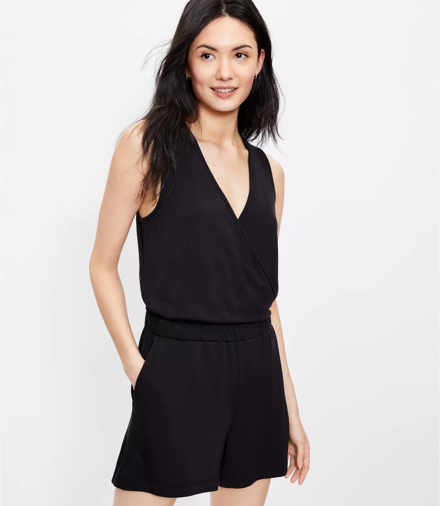 Lou & Grey Signature Softblend Crossover Romper | LOFT | LOFT