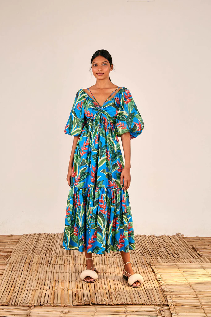 dream garden midi dress | FarmRio (US)