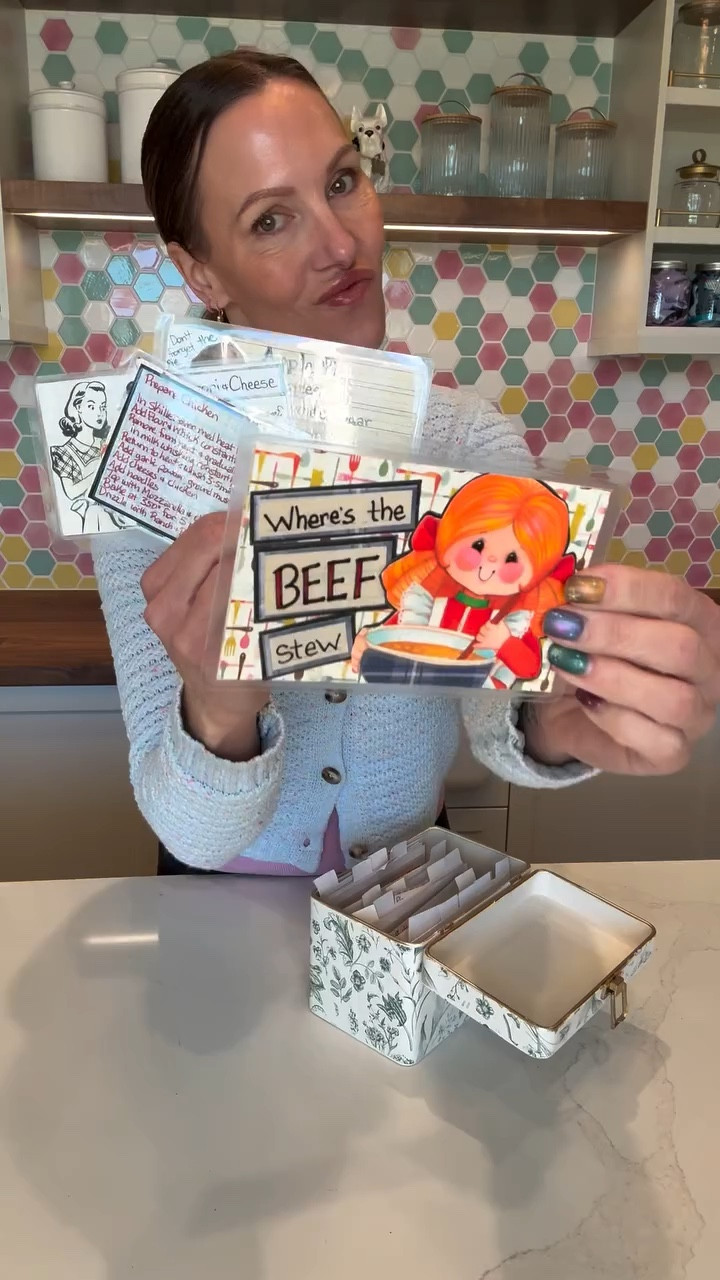 Handmade recipes cards - one of the first crafts I ever shared on social media!  I love them because not only do I reach for them weekly… they’re the perfect project to make alone or with friends 🥰 

I totally recommend getting a laminator with 4 x 6 pouches to protect your situation… because if you’re anything like me, cooking is messy 😂 
Comment SHOP below to receive a DM with the link to this post on my LTK ⬇ https://liketk.it/69pjP #ltkmothersday #recipecards #craftidea