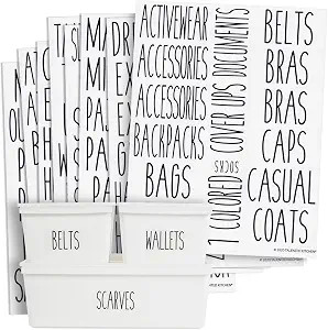 Talented Kitchen Clothing Bin Labels - Water-Resistant Closet Organizer Labels - Preprinted All-C... | Amazon (US)