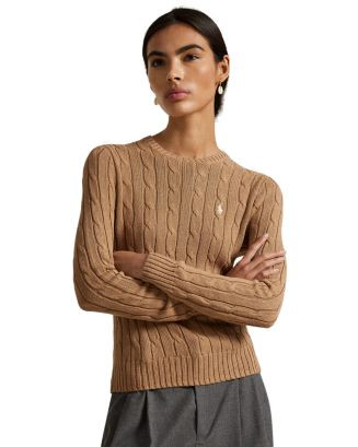 Ralph Lauren Cotton Cable Knit Sweater  | Bloomingdale's Women | Bloomingdale's (US)