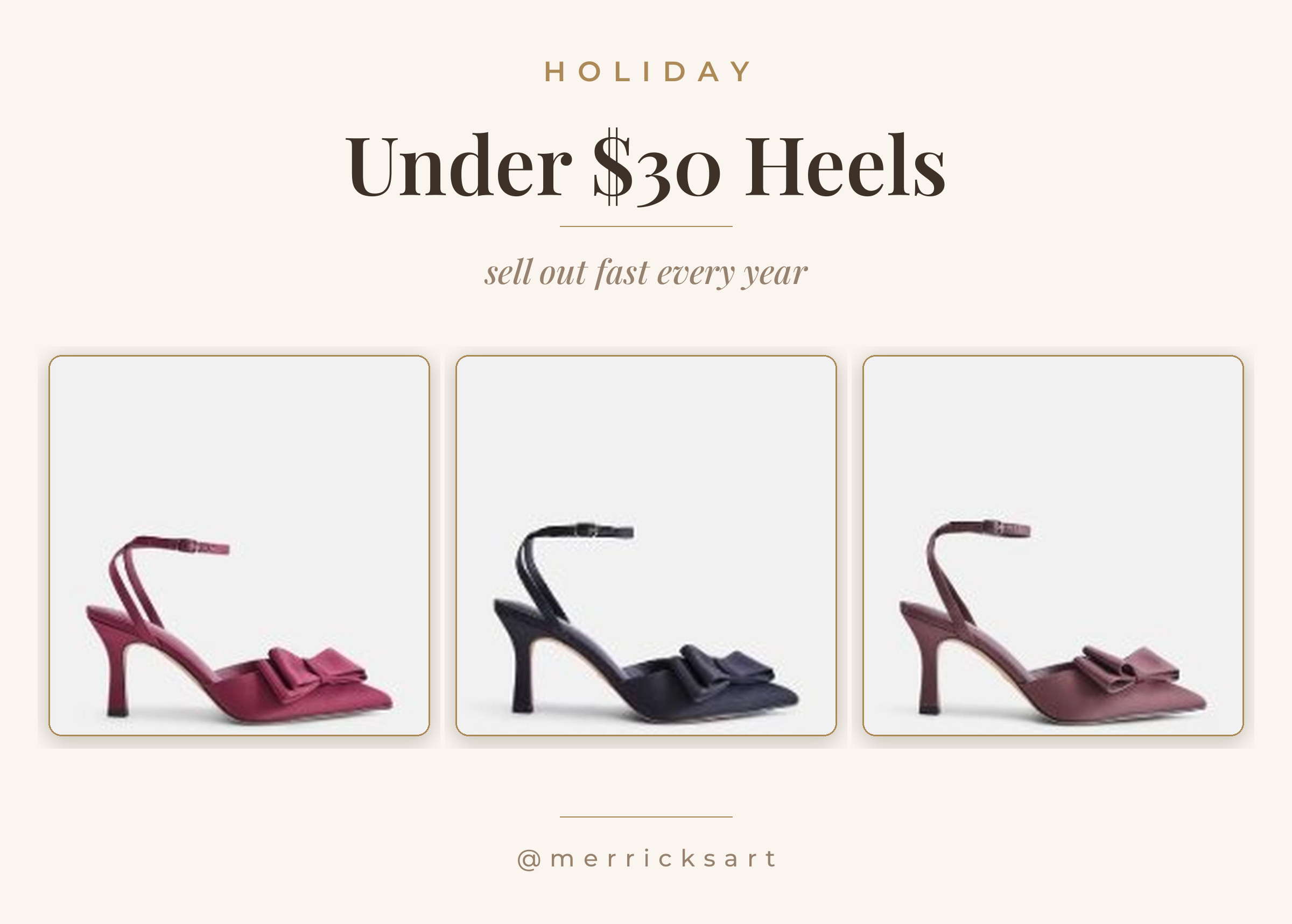 Every year @walmart comes out with a fabulous heel for the holidays and this is IT! They sell out fast every year, comes in 3 gorgeous colors! 

 #LTKSeasonal