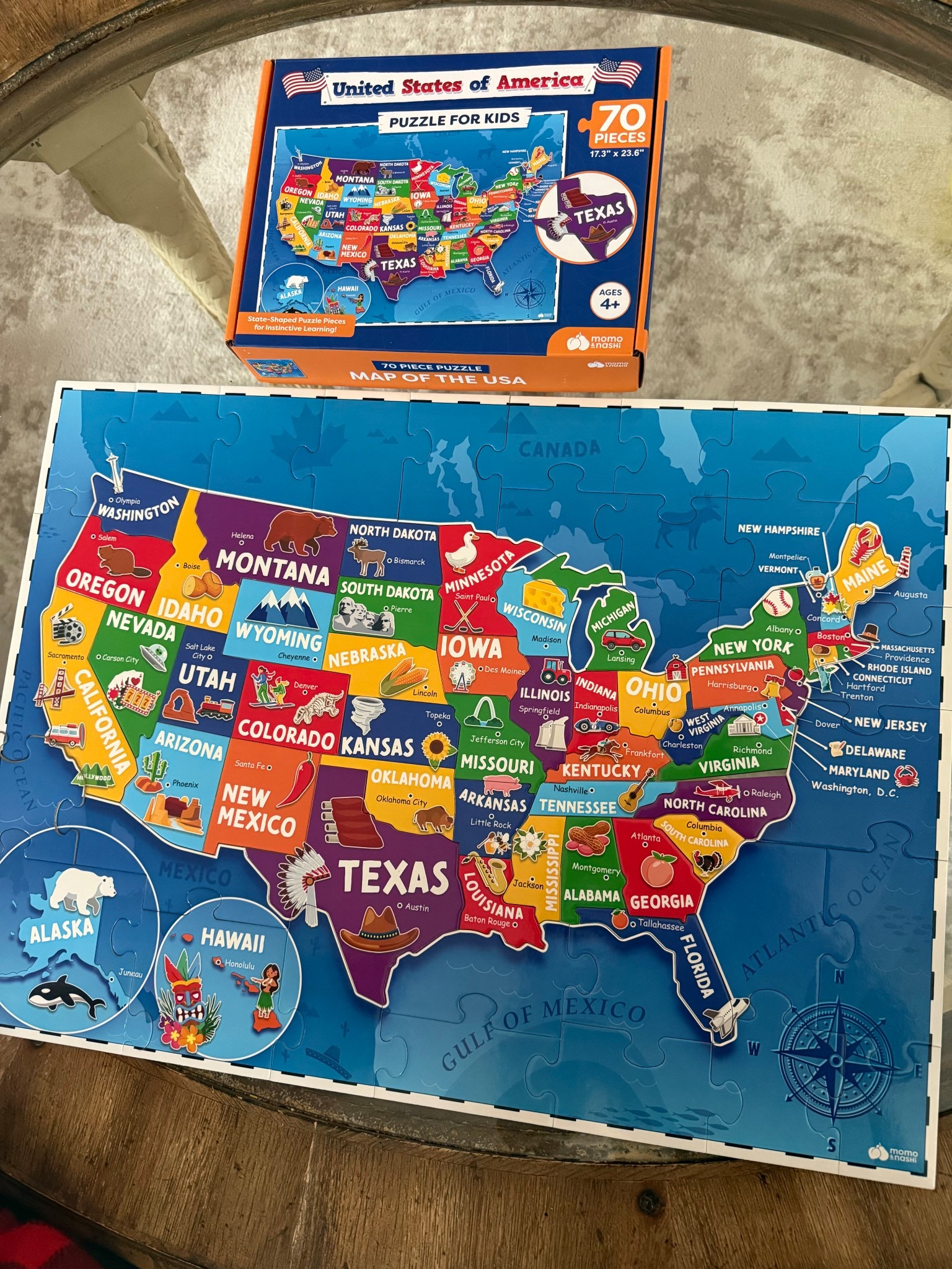 United States of America puzzle for kids 🧩
My 5 year old loves this puzzle! A great way to learn your states and where they go. 

Puzzles for kids, toys for kids, 5 year old toys, kids gift ideas, Amazon, kids birthday gift ideas, 5 year old birthday gifts, 6 year old birthday gifts

#LTKKids #LTKFamily #LTKFindsUnder50