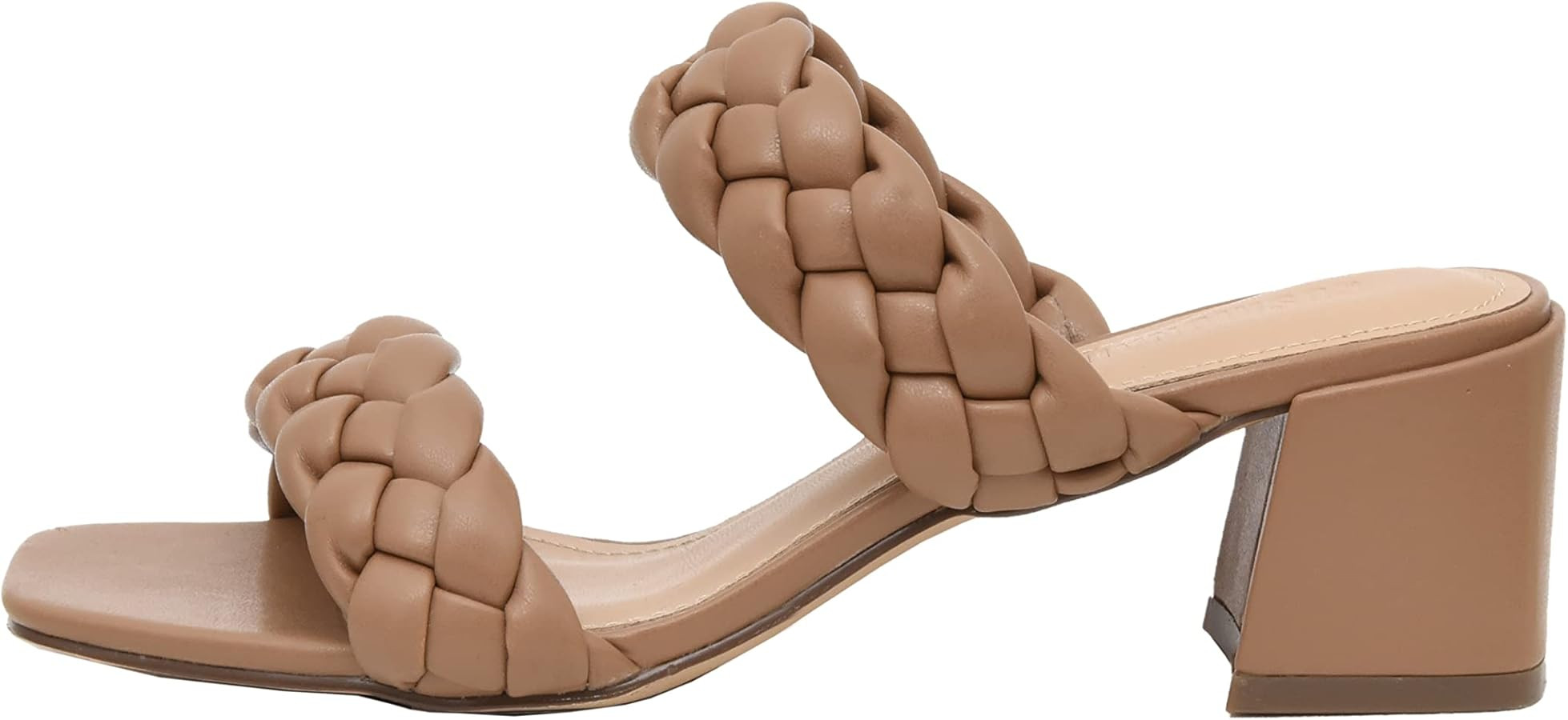 CUSHIONAIRE Women's Onyx braided Heel Sandal +Memory Foam, Wide Widths Available | Amazon (US)