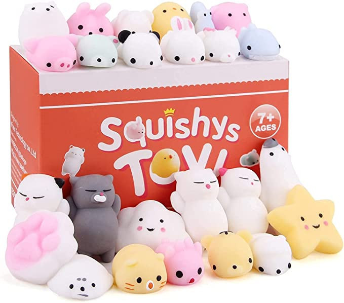 Satkago Mochi Squishy Toys, Easter Egg Fillers Party Favors 25pcs Mini Kawaii Squishies Basket St... | Amazon (US)