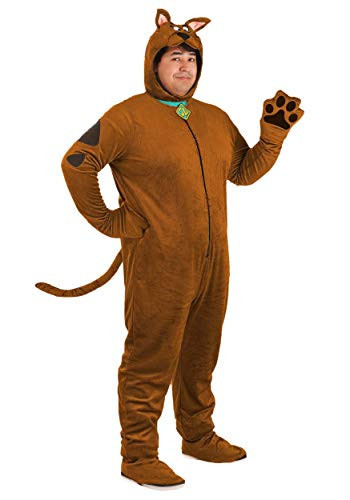 Deluxe Plus Size Scooby Doo Halloween Costume for Men with Jumpsuit, Mitts, Tail, Headpiece & Shoe Covers 5X | Amazon (US)