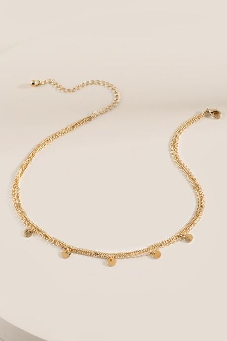 Darby Coin Drop Choker - Gold | Francesca’s Collections