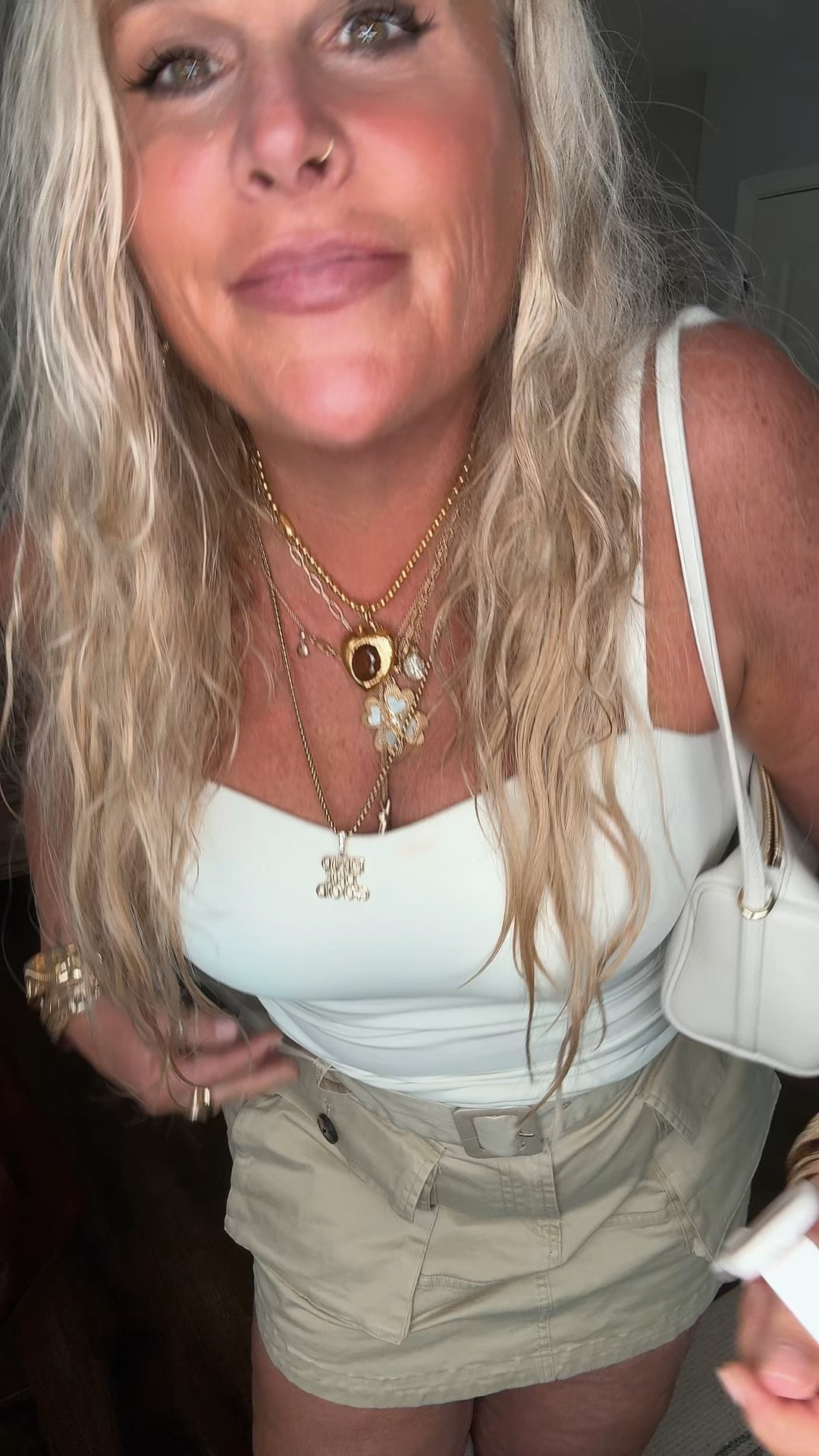  This a line skirt is so flattering. I love how it switches the waist and I love this tank top with a built-in bra. 🤍

#LTKMidsize #LTKootd #LTKfoodie