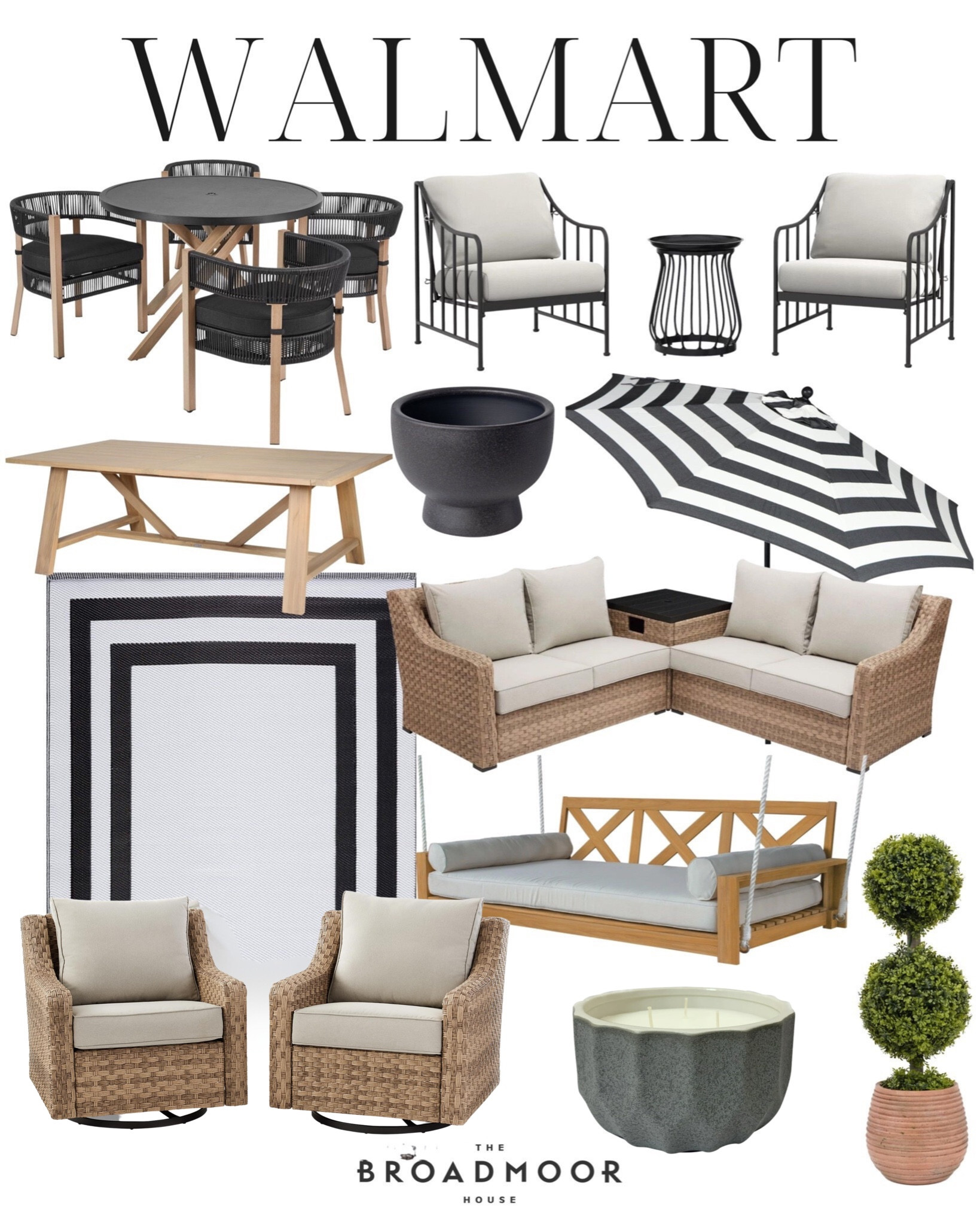Walmart, Walmart home, patio, patio furniture, patio furniture set, outdoor sectional, outdoor sofa, porch swing, topiary, outdoor chairs, outdoor dining table, pool umbrella, outdoor rug

#LTKstyletip #LTKFind #LTKhome
