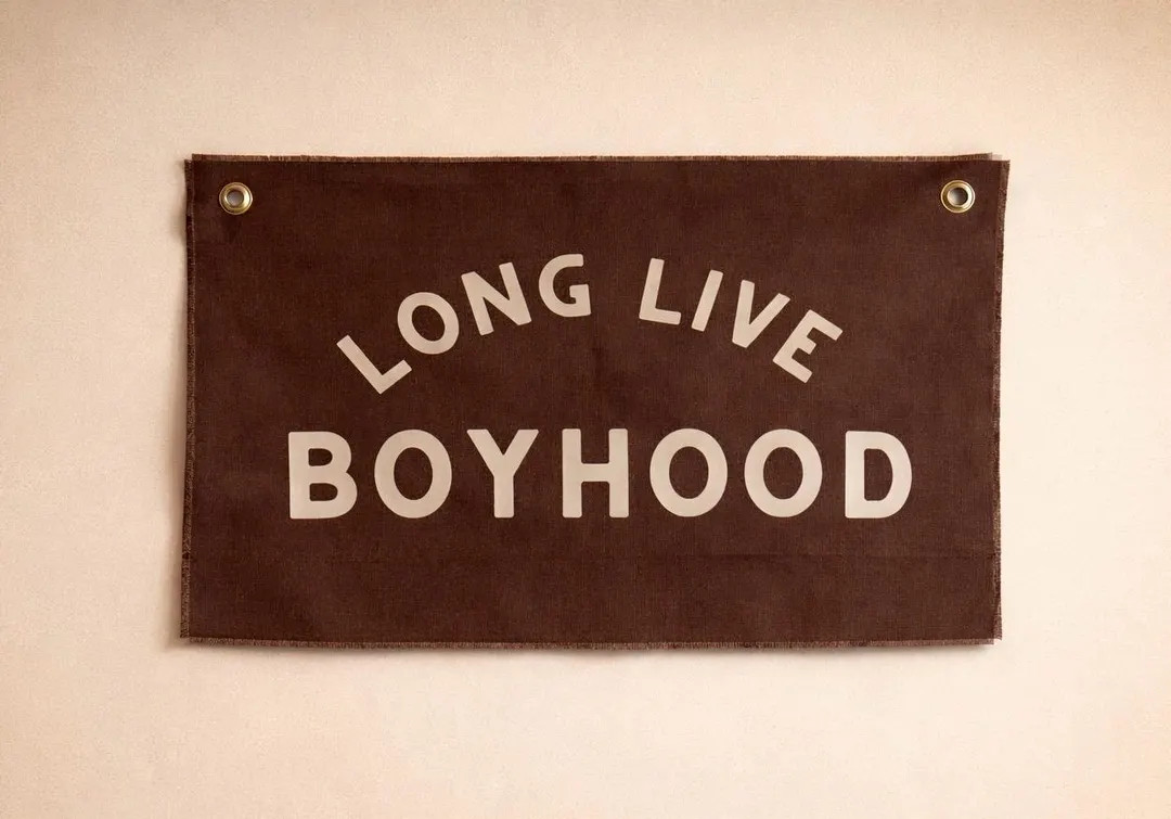 Long Live Boyhood Canvas Banner - Rustic Boys Room Decor & Nursery Flag | Etsy (US)