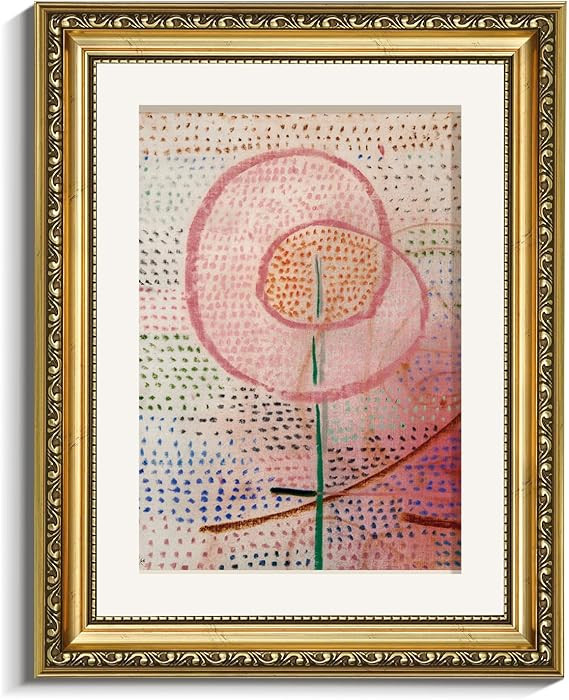 VIYYIEA Gold Framed Wall Art Canvas Print Home Decor Abstract Flower Wall Decor Vintage Aesthtic ... | Amazon (US)