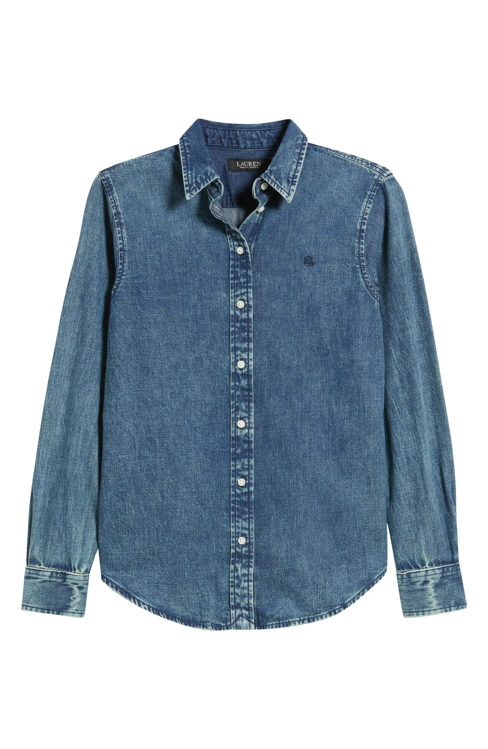 Lauren Ralph Lauren Classic Fit Denim Shirt | Nordstrom | Nordstrom