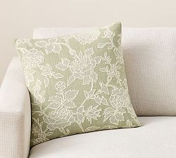 Kravet Rose Toile Embroidered Pillow | Pottery Barn (US)