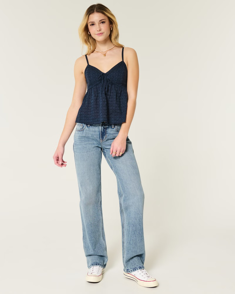 Women's Ultra High-Rise Medium Wash 90s Straight Jeans | Women's Clearance | HollisterCo.com | Hollister (US)