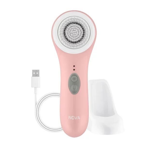 Spa Sciences NOVA, Rechargeable Sonic Facial Cleansing Brush with Antimicrobial Bristles, Pink | Walmart (US)