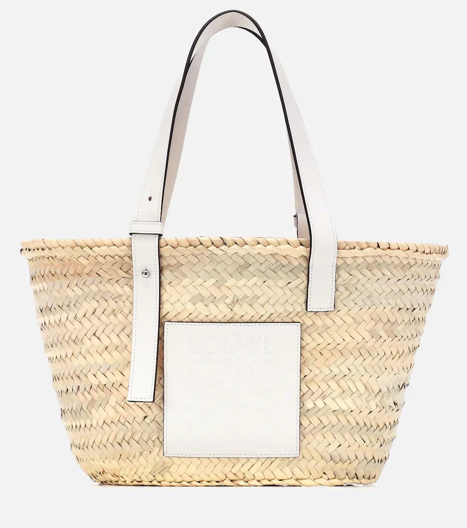 Medium leather-trimmed basket tote | Mytheresa (UK)