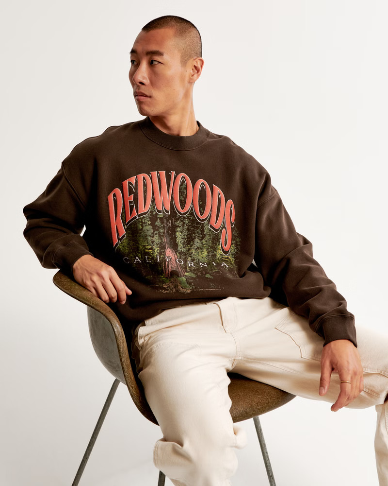 Redwoods Graphic Crew Sweatshirt | Abercrombie & Fitch (US)