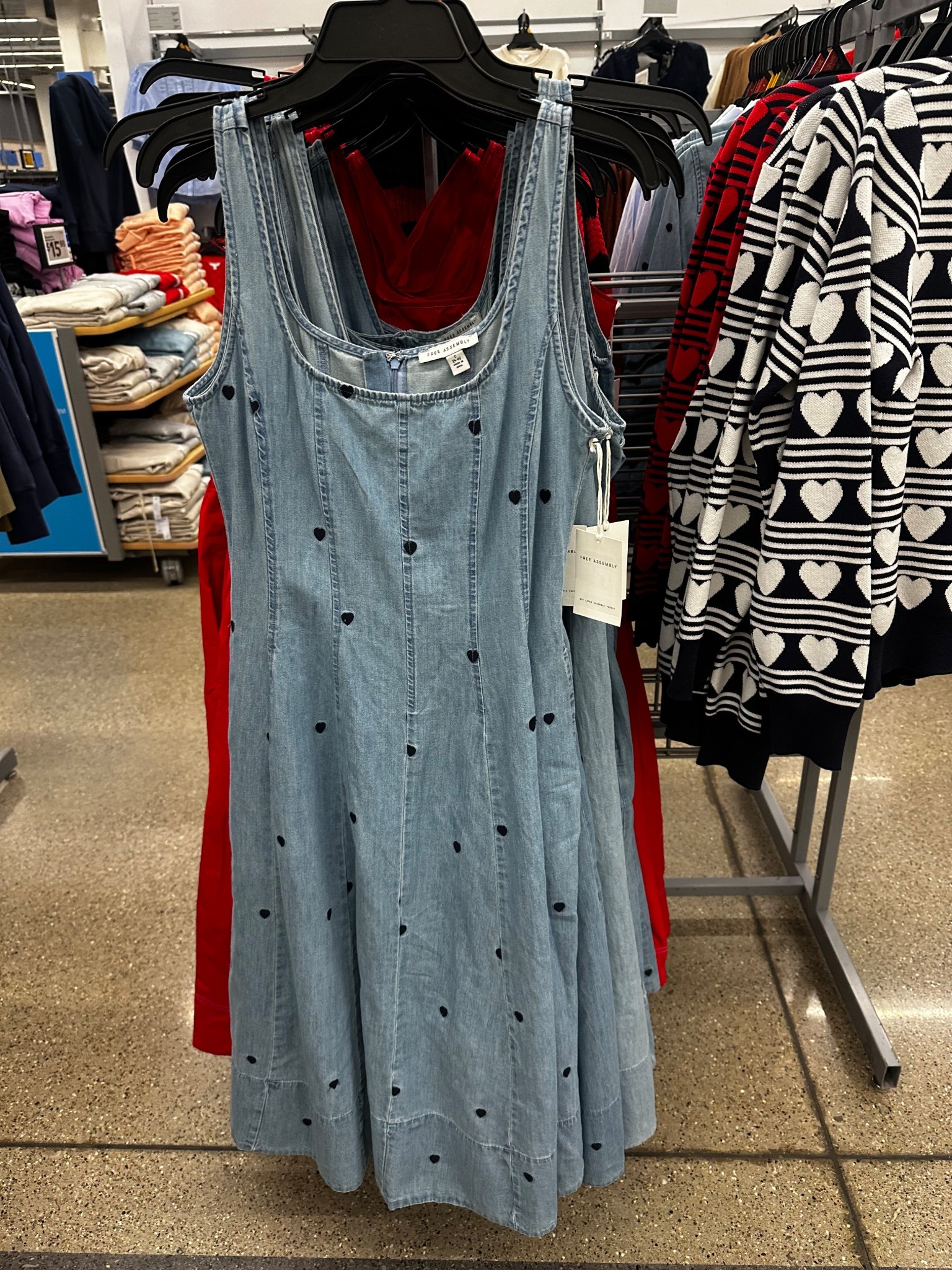 #Walmart denim heart dress 