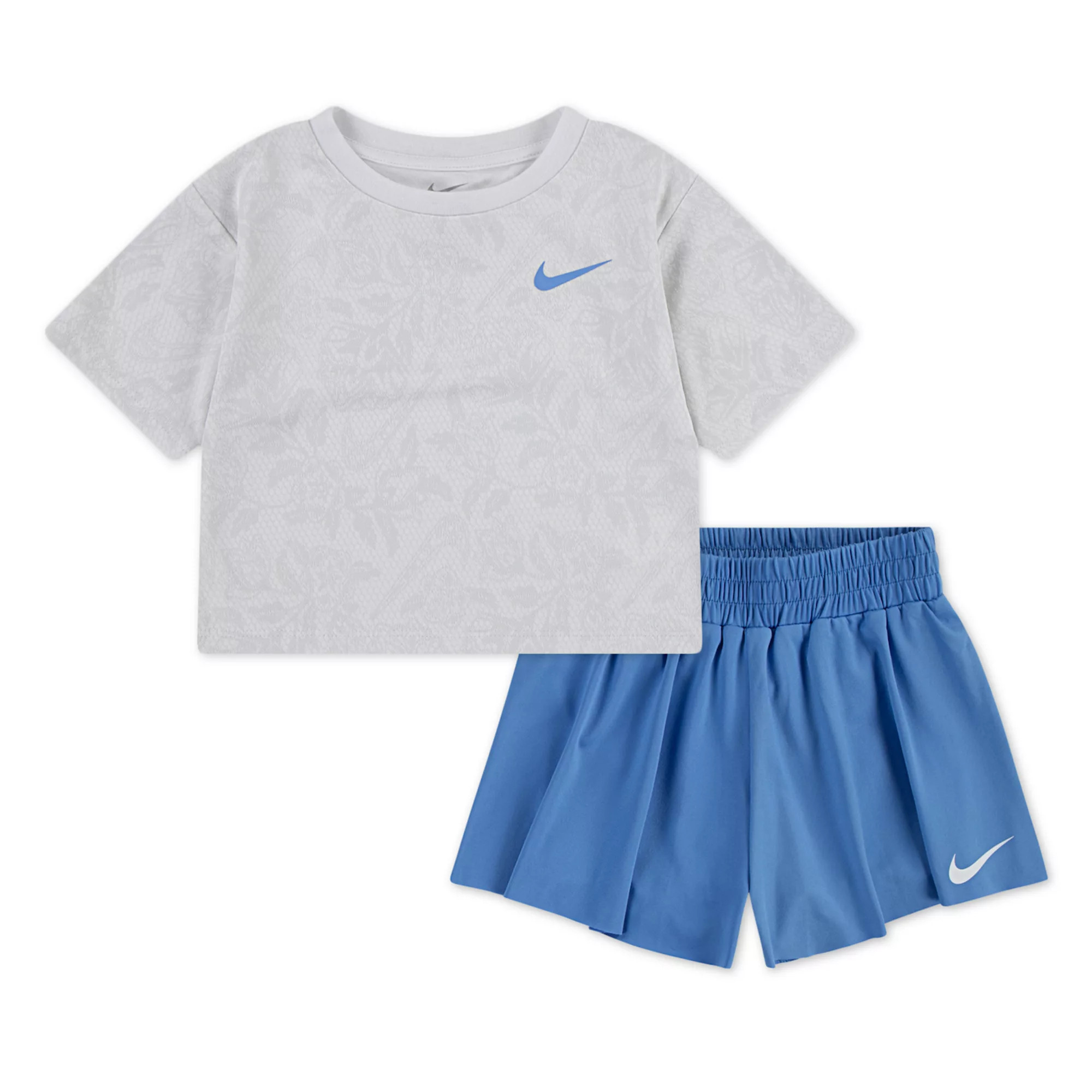 Toddler Girls Nike Boxy T-Shirt & Dri-FIT Swing Shorts 2-Piece Set | Kohl's