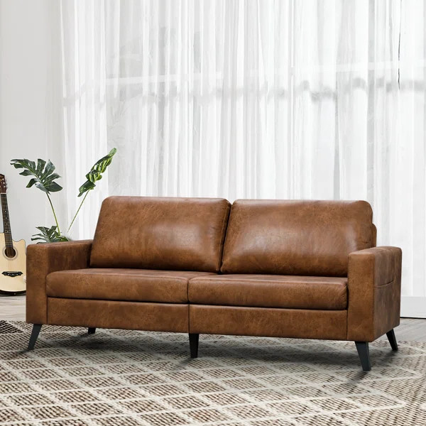 Hannalise 79'' Vegan Leather Sofa | Wayfair North America