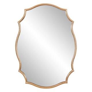 Pinnacle Medium Irregular Gold Hooks Art Deco Mirror (35.75 in. H x 26.25 in. W) 1807-3731 | The Home Depot