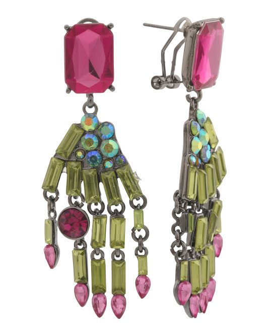 Green Tone Skeleton Drop Earrings | TJ Maxx
