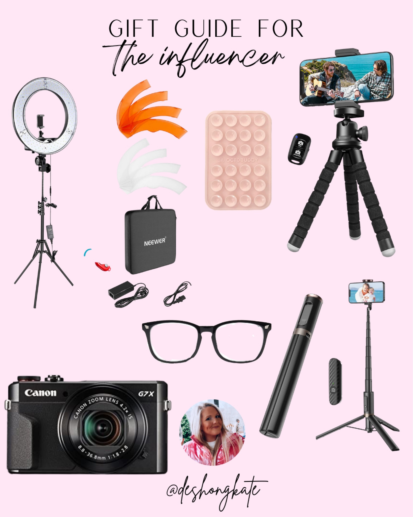 Gift guide // influencer // camera // ring light // Christmas gifts // wishlist // gifts for sister // social media 

#LTKSeasonal #LTKHoliday #LTKCyberweek