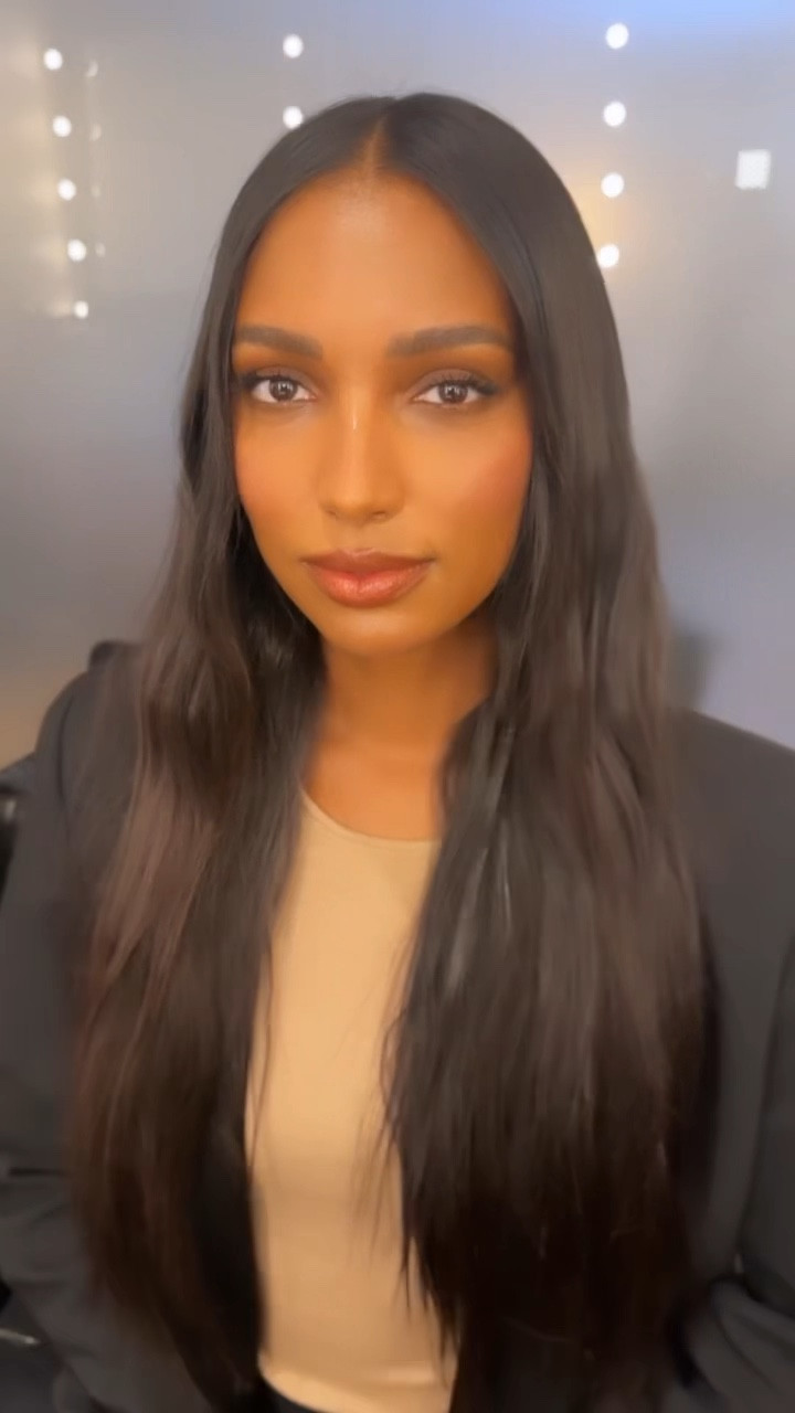 MAKEUP FOR JASMINE TOOKES 
The key to achieving a soft glam look is all about balance and subtlety. It's about enhancing your features without going too heavy on the makeup. Here are some key points:

1. **Subtle Colors:** Use soft and neutral colors for your eyeshadow, blush, and lip products. Earthy tones work well.

2. **Blend, Blend, Blend:** Make sure to blend your makeup thoroughly to avoid harsh lines or contrasts. A soft transition between colors is crucial.

3. **Natural-Looking Skin:** Focus on achieving a flawless yet natural complexion. Your foundation and concealer should match your skin tone and texture.

4. **Defined, Not Dramatic:** Define your features with contour and highlight, but keep it subtle. Don't go overboard with heavy contouring or extreme highlighting.

5. **Soft Eyeliner:** Opt for softer eyeliner colors like a warm brown and apply it close to the lash line for a subtle definition.

6. **Muted Lips:** Choose lip colors that are close to your natural lip shade or go for soft pinks or nudes.

7. **Gentle Lashes:** If you use false lashes, opt for ones that look natural and not overly dramatic.

In essence, soft glam is about looking polished and put together while maintaining a natural and understated appearance.

#LTKbeauty