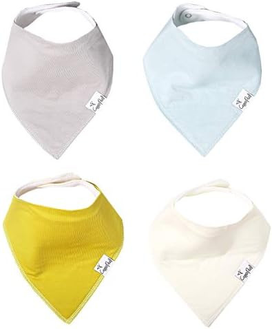 Baby Bandana Drool Bibs for Drooling and Teething 4 Pack Gift Set"Stone"by Copper Pearl, Soft Set of | Amazon (US)