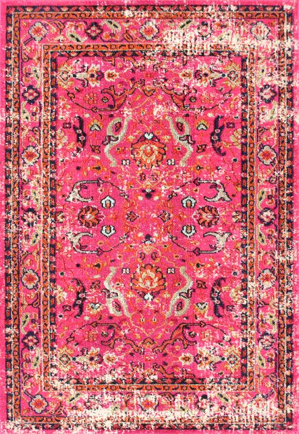 Pink Rosy Floral 3' x 5' Area Rug | Rugs USA