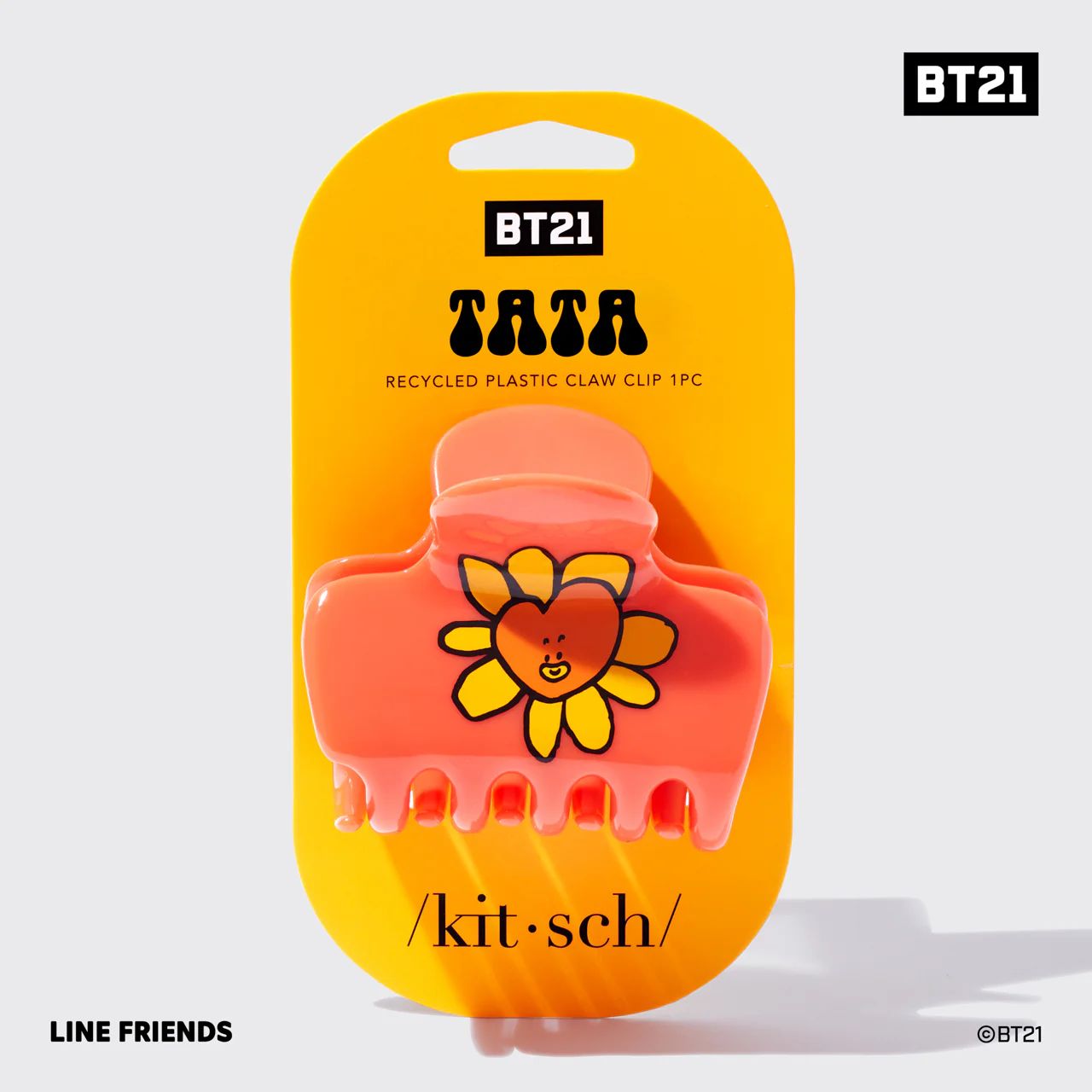 BT21 meets Kitsch Recycled Plastic Puffy Claw Clip 1pc - TATA | Kitsch