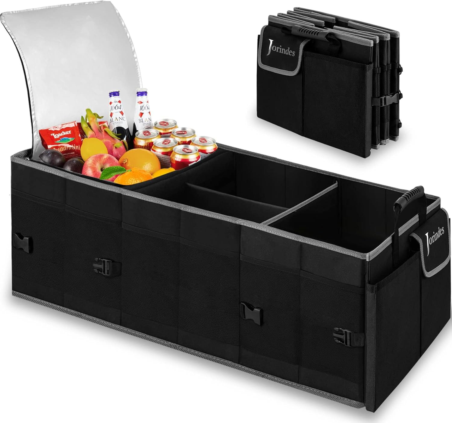 Trunk Organizer With Built-In Insulated Leak Proof Cooler Bag,Collapsible Cargo Organizer For Suv... | Amazon (US)