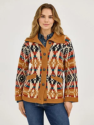 Women's Western Pattern Cardigan Sweater | Wrangler