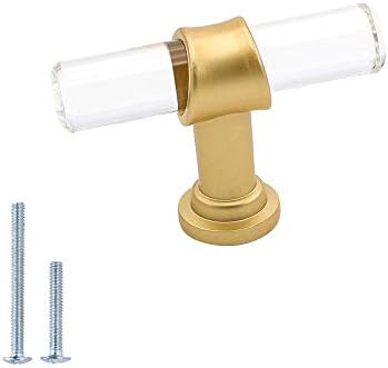 goldenwarm Modern Cabinet Hardware Acrylic Knobs - LS9165GD Gold Cabinet Hardware Drawer Pulls Ha... | Amazon (US)