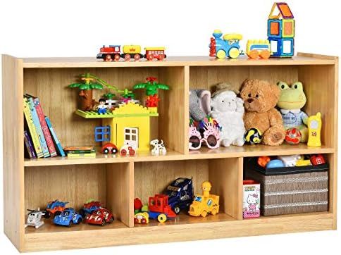 Costzon 2-Shelf Bookcase for Kids, School Classroom Wood Storage Cabinet for Organizing Books Toy... | Amazon (US)